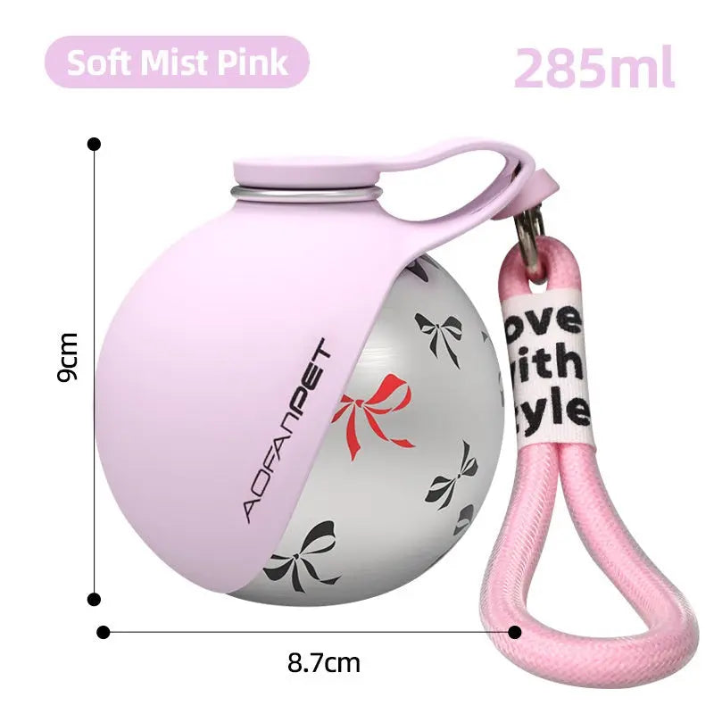 Creative Portable Outdoor Pet Stainless Steel Water Cup Small Dog Water Bottle Convenient Dog Drink Dispenser Puppy Travel Portable Water Bowl Pet Products Babecute
