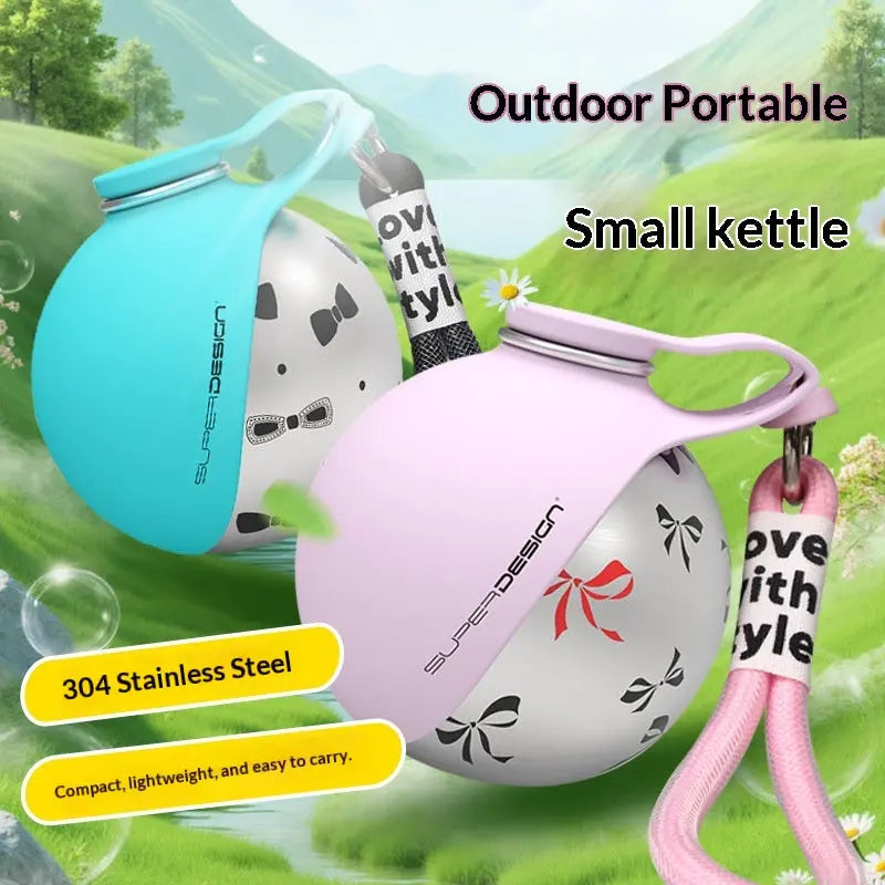 Creative Portable Outdoor Pet Stainless Steel Water Cup Small Dog Water Bottle Convenient Dog Drink Dispenser Puppy Travel Portable Water Bowl Pet Products Babecute