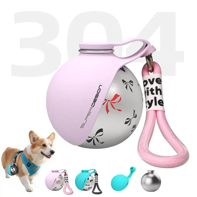 Creative Portable Outdoor Pet Stainless Steel Water Cup Small Dog Water Bottle Convenient Dog Drink Dispenser Puppy Travel Portable Water Bowl Pet Products Babecute